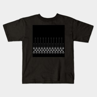 Black Deco Print Kids T-Shirt